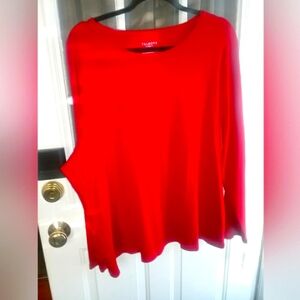 Talbots Women's Long Sleeve Red Top